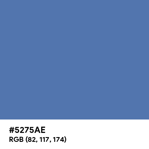 Blue Yonder (Hex code: 5275AE) Thumbnail