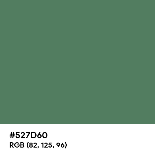 Hooker's Green (Hex code: 527D60) Thumbnail