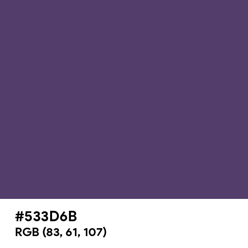Crystal Purple (Hex code: 533D6B) Thumbnail