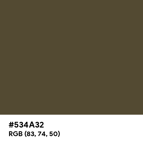 Olive Drab Camouflage (Hex code: 534A32) Thumbnail