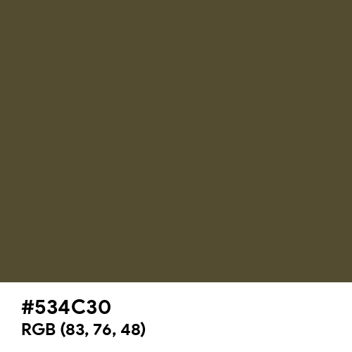 Olive Drab Camouflage (Hex code: 534C30) Thumbnail