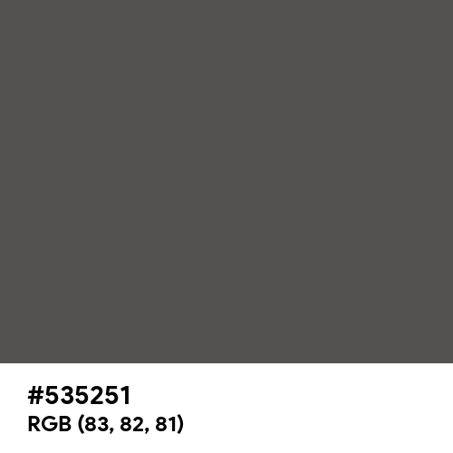 Davy's Grey (Hex code: 535251) Thumbnail