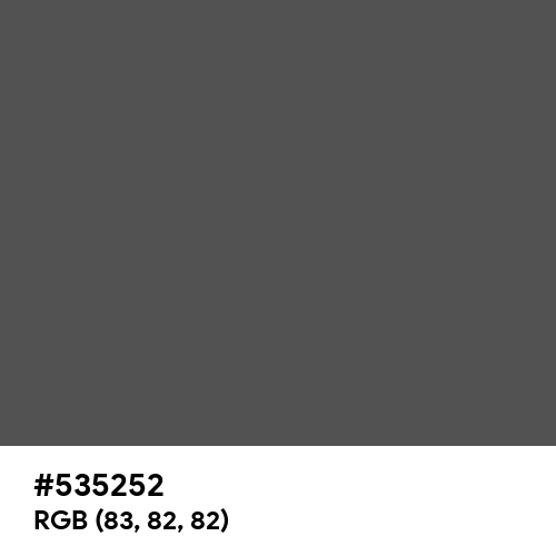 Davy's Grey (Hex code: 535252) Thumbnail