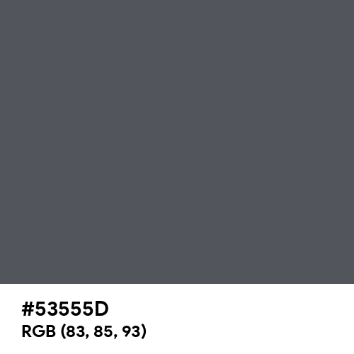 Davy's Grey (Hex code: 53555D) Thumbnail