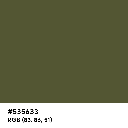 Soldier Green (Hex code: 535633) Thumbnail