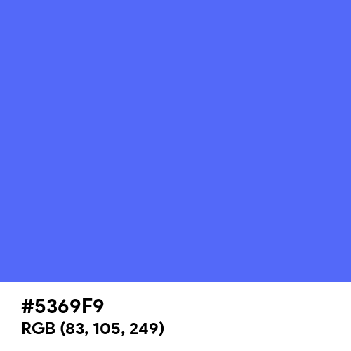 Ultramarine Blue (Hex code: 5369F9) Thumbnail