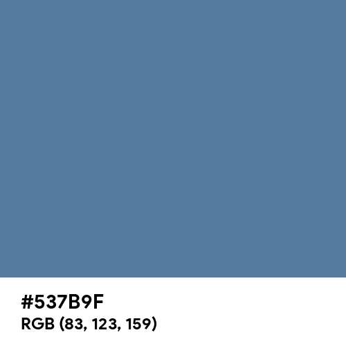 Blue Yonder (Hex code: 537B9F) Thumbnail