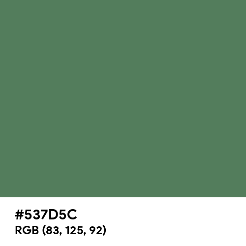 Middle Green (Hex code: 537D5C) Thumbnail