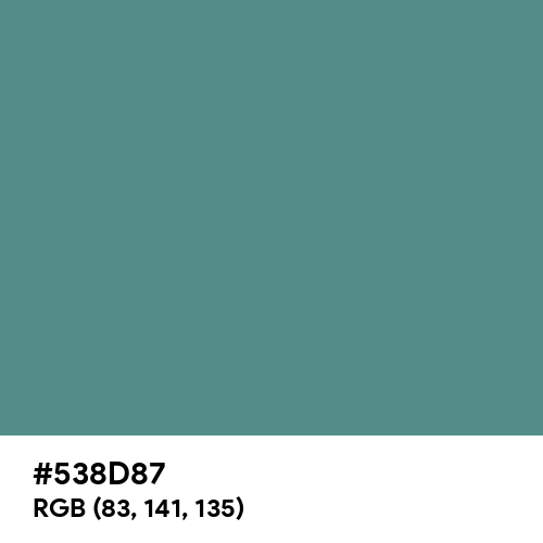 Old Turquoise (Hex code: 538D87) Thumbnail