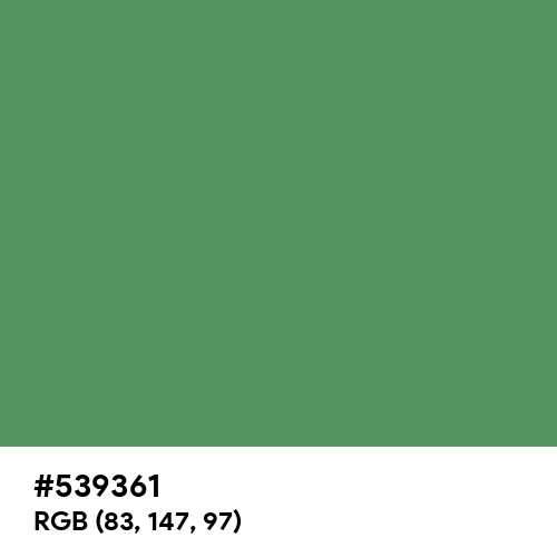 Middle Green (Hex code: 539361) Thumbnail