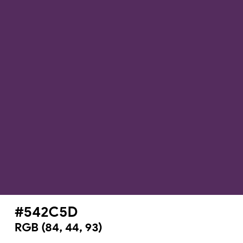 Imperial Purple (Pantone) (Hex code: 542C5D) Thumbnail