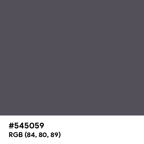 Davy's Grey (Hex code: 545059) Thumbnail
