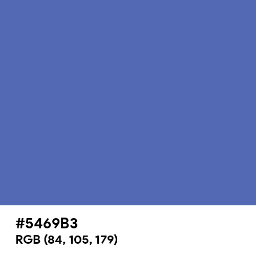 Blue Yonder (Hex code: 5469B3) Thumbnail