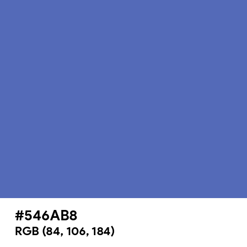 Blue Yonder (Hex code: 546AB8) Thumbnail