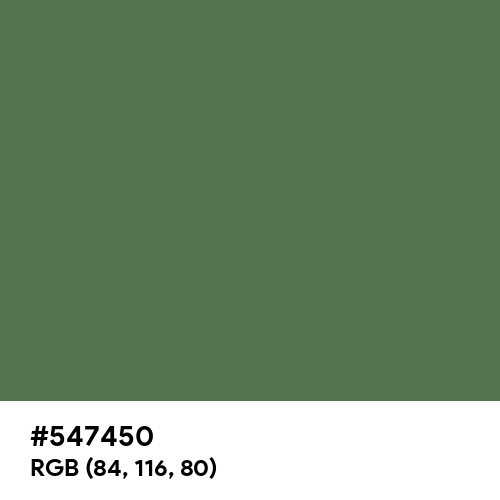 Fern Green (Hex code: 547450) Thumbnail