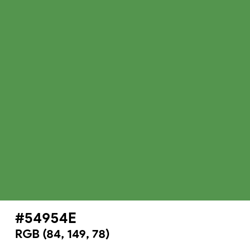 Middle Green (Hex code: 54954E) Thumbnail