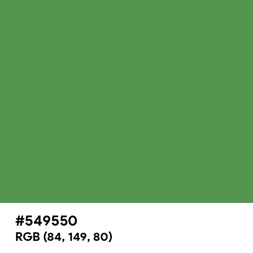 Middle Green (Hex code: 549550) Thumbnail
