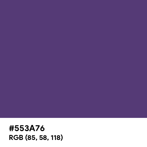 Loden Purple (Hex code: 553A76) Thumbnail