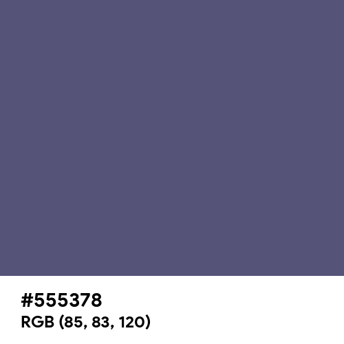 Purple Navy (Hex code: 555378) Thumbnail