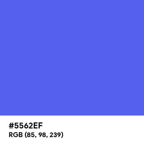 Ultramarine Blue (Hex code: 5562EF) Thumbnail