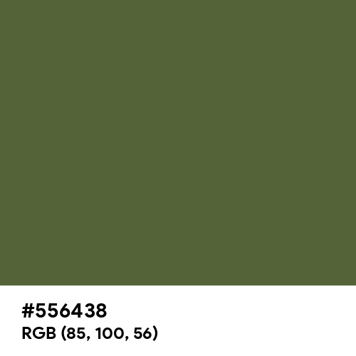 Dark Olive Green (Hex code: 556438) Thumbnail