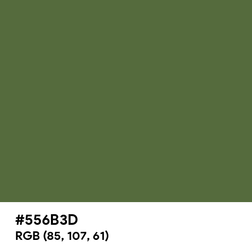 Dark Olive Green (Hex code: 556B3D) Thumbnail