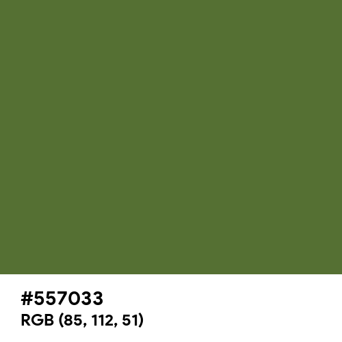 Dark Olive Green (Hex code: 557033) Thumbnail