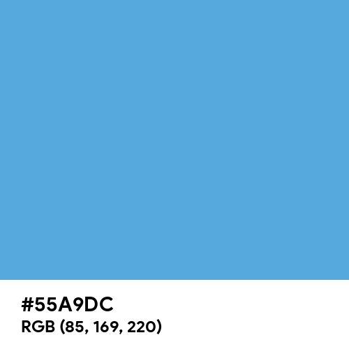 Coastal Blue (Hex code: 55A9DC) Thumbnail