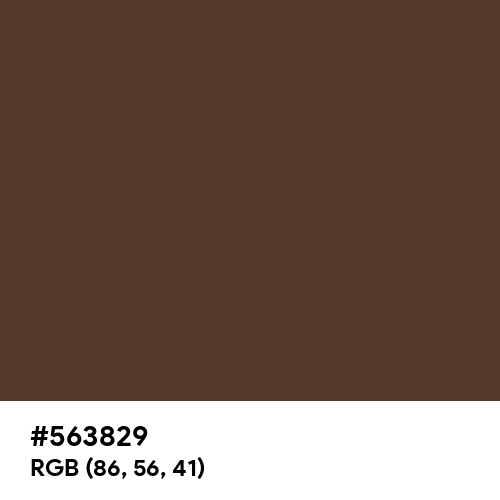 Brown Chocolate (Hex code: 563829) Thumbnail