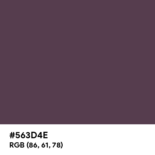 Purple Taupe (Hex code: 563D4E) Thumbnail