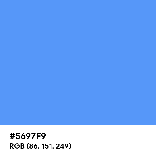 Blueberry (Hex code: 5697F9) Thumbnail