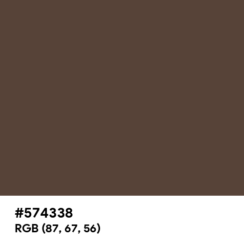 Country Brown (Hex code: 574338) Thumbnail