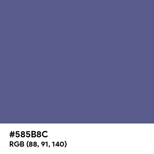 UCLA Blue (Hex code: 585B8C) Thumbnail