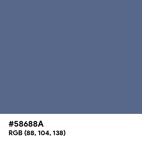 UCLA Blue (Hex code: 58688A) Thumbnail