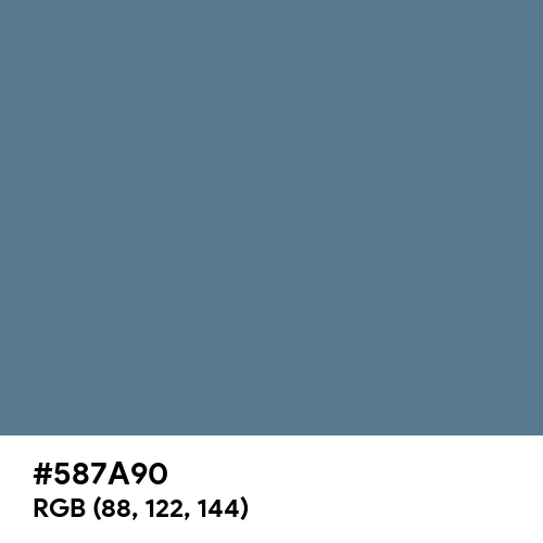 Steel Teal (Hex code: 587A90) Thumbnail