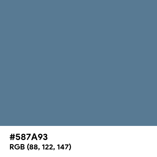 UCLA Blue (Hex code: 587A93) Thumbnail