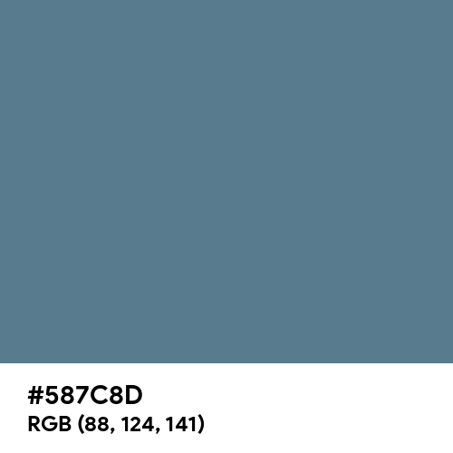 Technical Blue (Hex code: 587C8D) Thumbnail