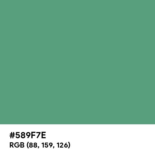 Green Spruce (Hex code: 589F7E) Thumbnail