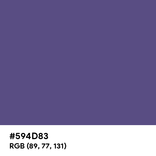 Purple Navy (Hex code: 594D83) Thumbnail