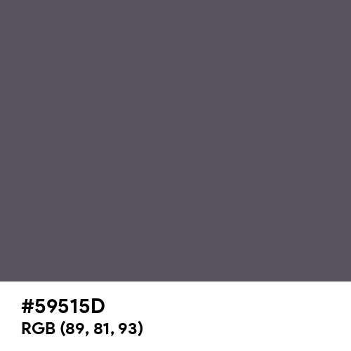 Davy's Grey (Hex code: 59515D) Thumbnail