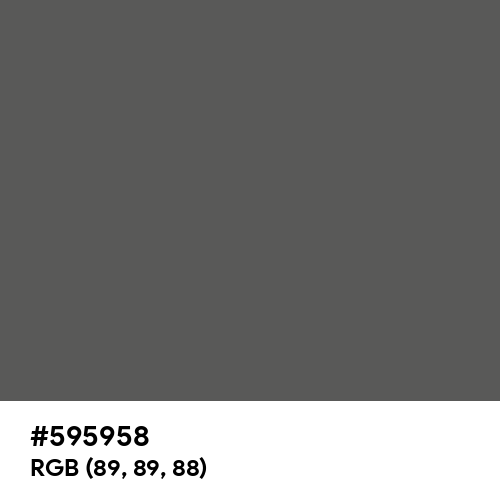 Davy's Grey (Hex code: 595958) Thumbnail