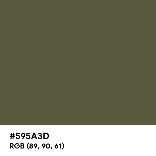 Light Army Green (Hex code: 595A3D) Thumbnail