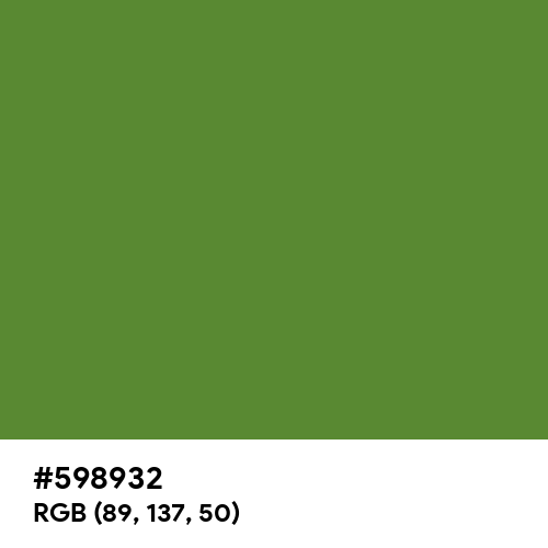 Maximum Green (Hex code: 598932) Thumbnail