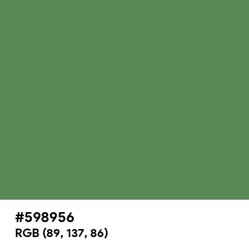 Middle Green (Hex code: 598956) Thumbnail
