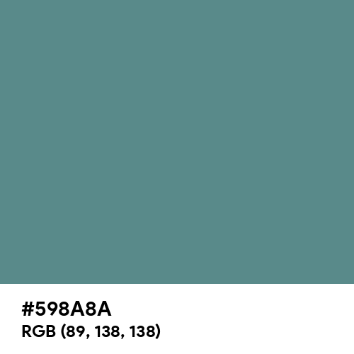 Steel Teal (Hex code: 598A8A) Thumbnail