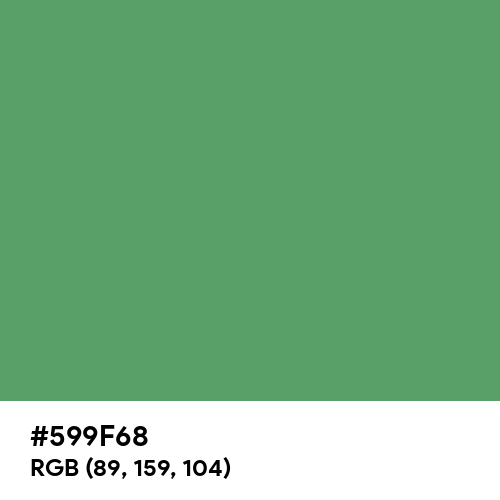 Mosaic Green (Hex code: 599F68) Thumbnail