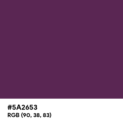 Deep Plum color hex code is #5A2653