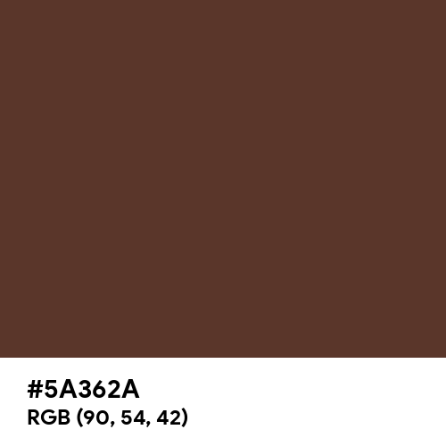 Royal Brown (Hex code: 5A362A) Thumbnail