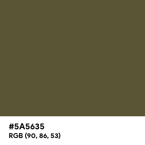Soldier Green (Hex code: 5A5635) Thumbnail