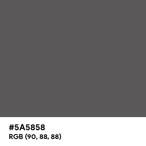 Davy's Grey (Hex code: 5A5858) Thumbnail